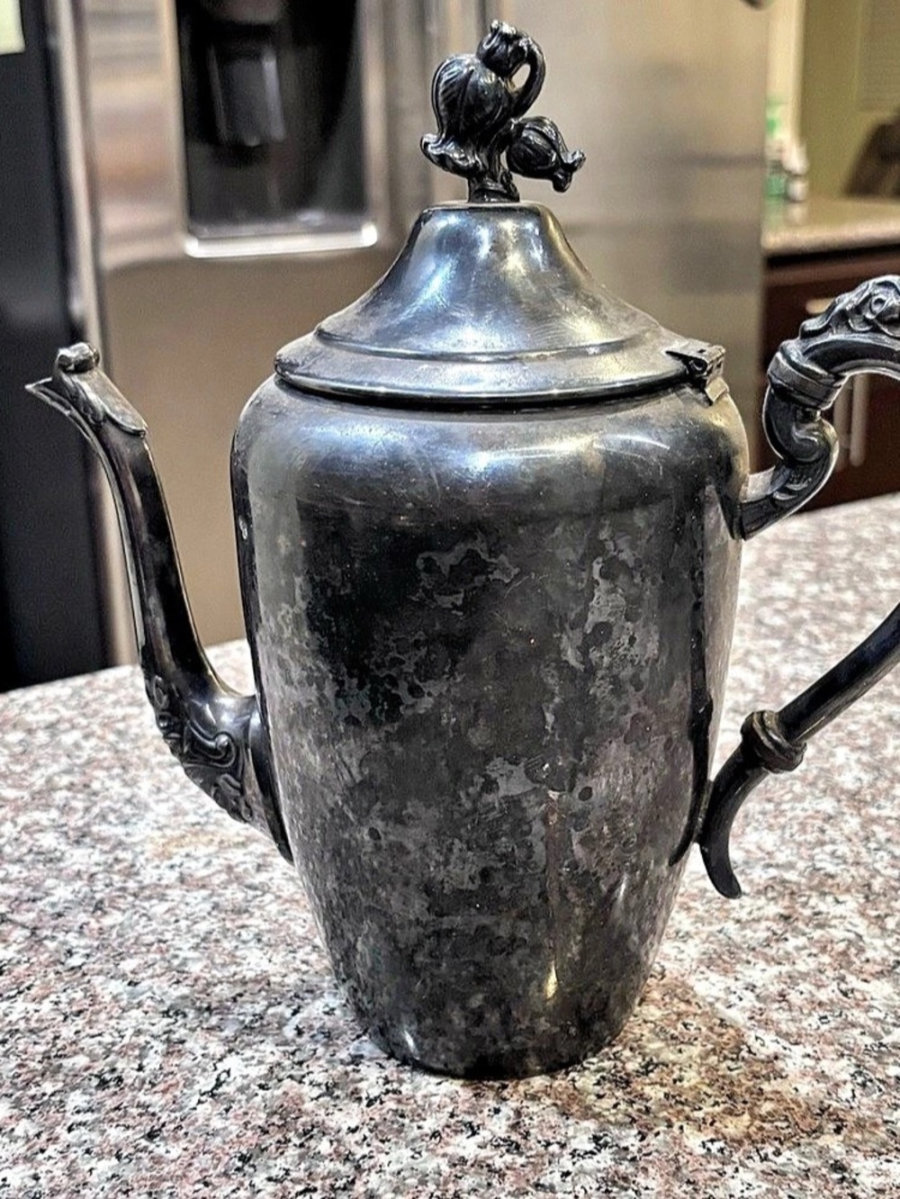 Antique Victorian Silverplate Coffee Pot – “Silverplater”  c.1860-1895